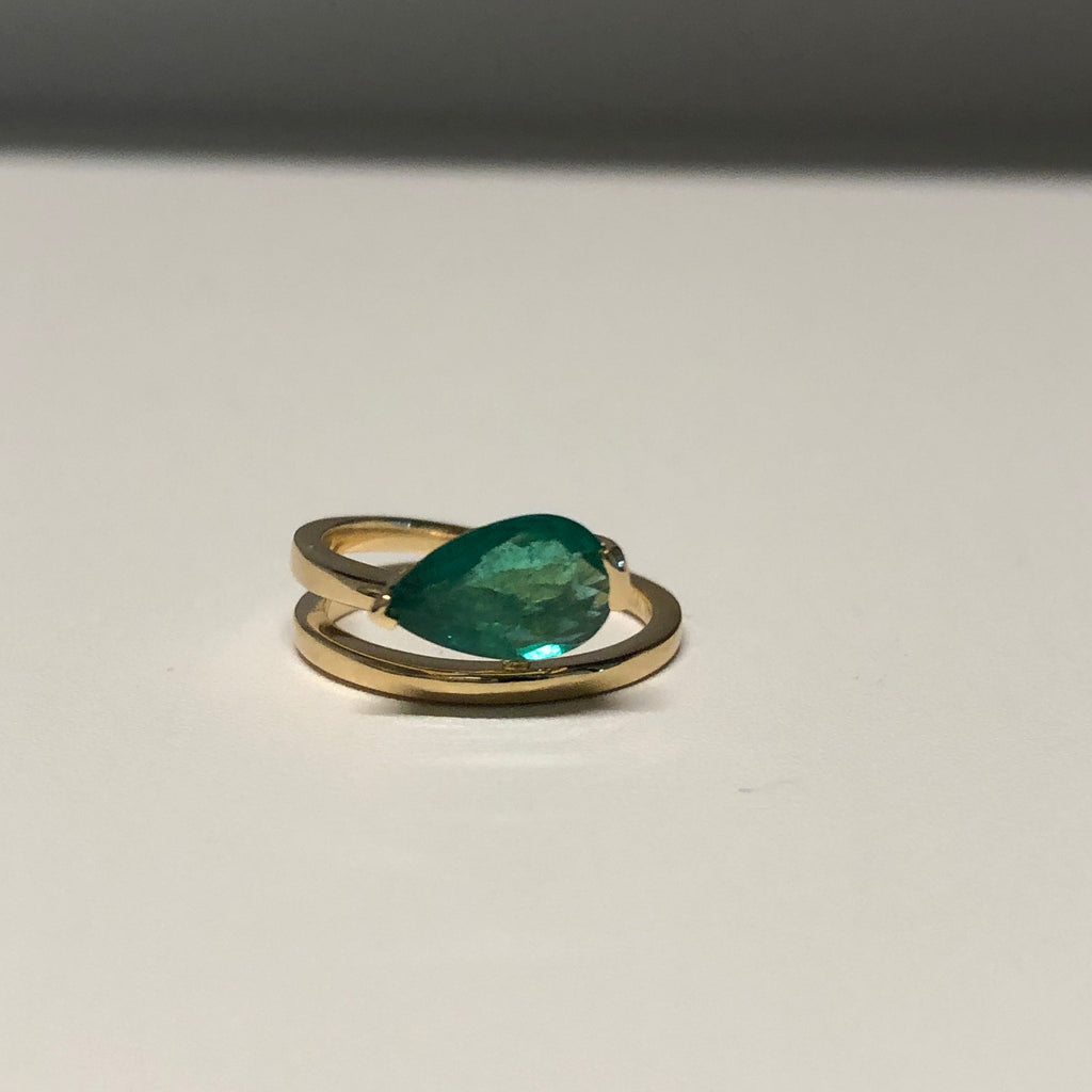 Maine Pear Gemstone Ring