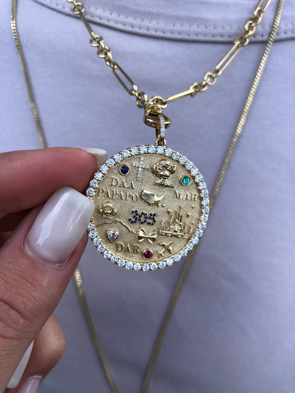 Jumbo Diamond Vida Round Pendant