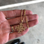 Jerusalem Gold Cross Pendant