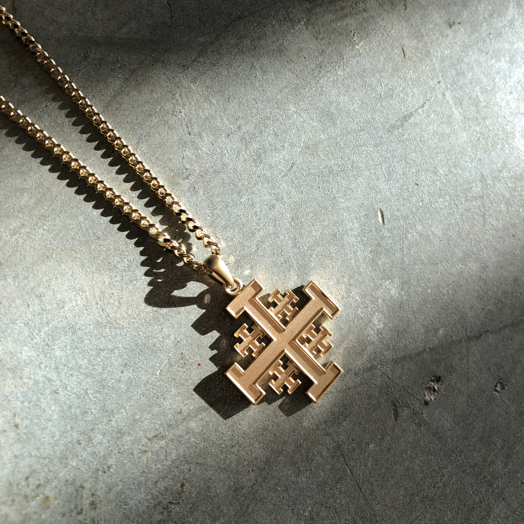 Jerusalem Gold Cross Pendant