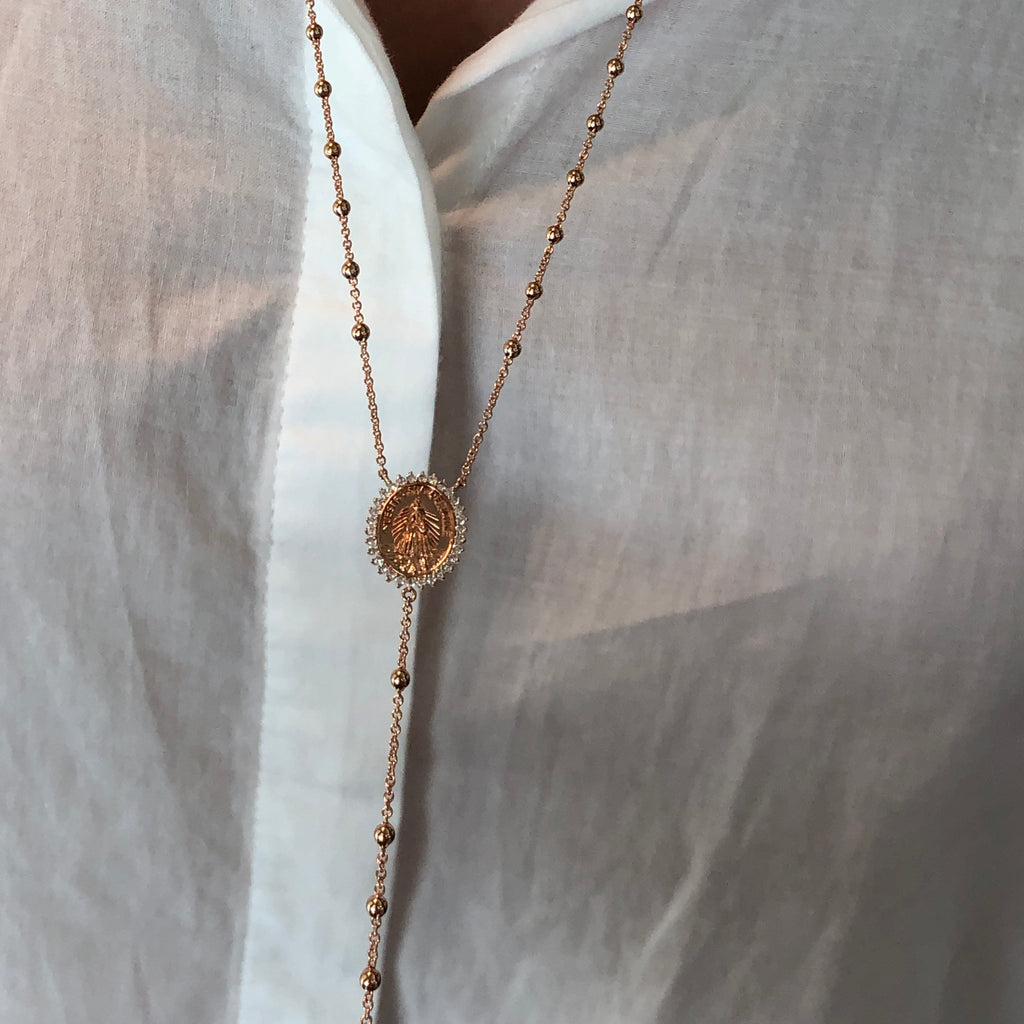 Venerdi Gold Ball and Halo Rosary