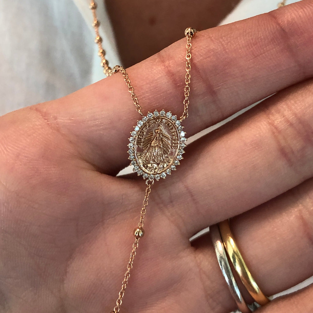 Venerdi Gold Ball and Halo Rosary