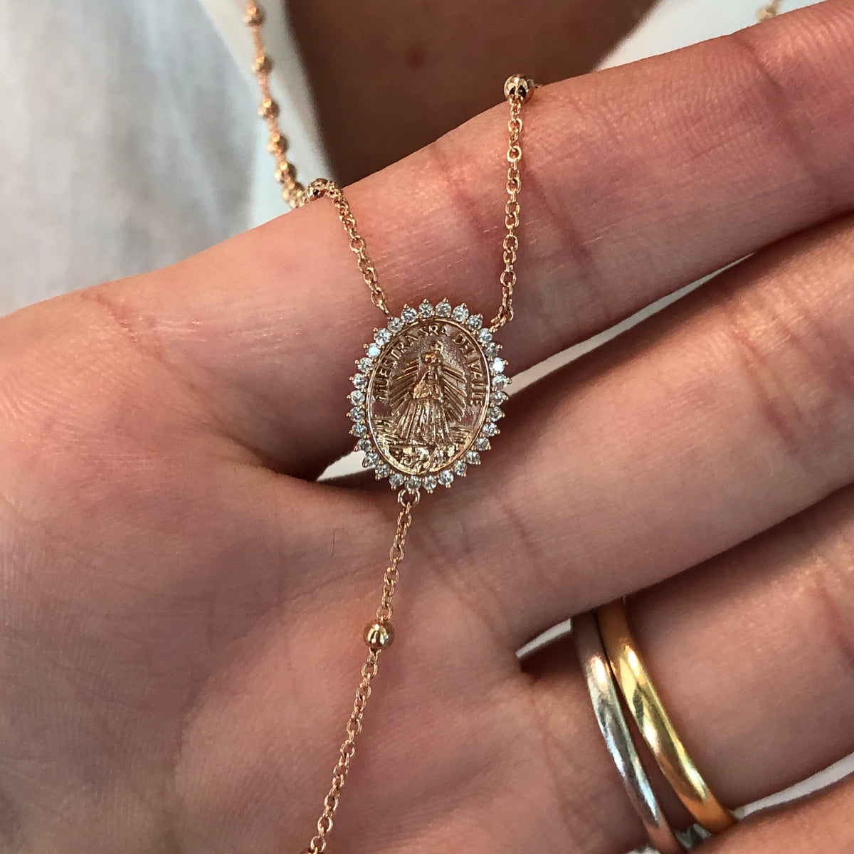 Venerdi Gold Ball and Halo Rosary