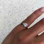 Maine Pear Diamond Ring