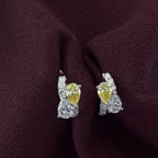 Love Story Yellow Diamond Hoops
