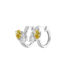 Love Story Yellow Diamond Hoops