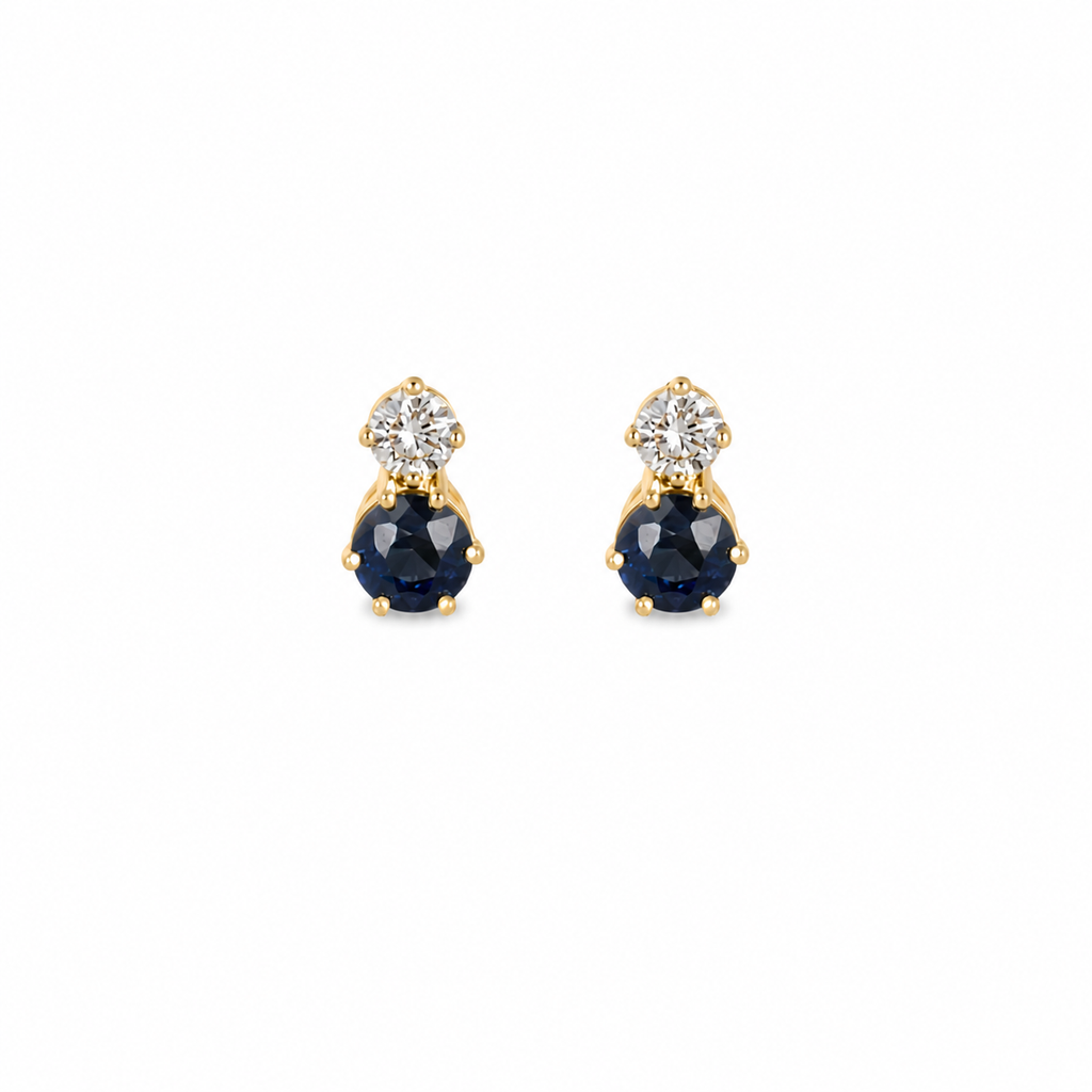 Lume Mini Gemstone and Diamond Earrings
