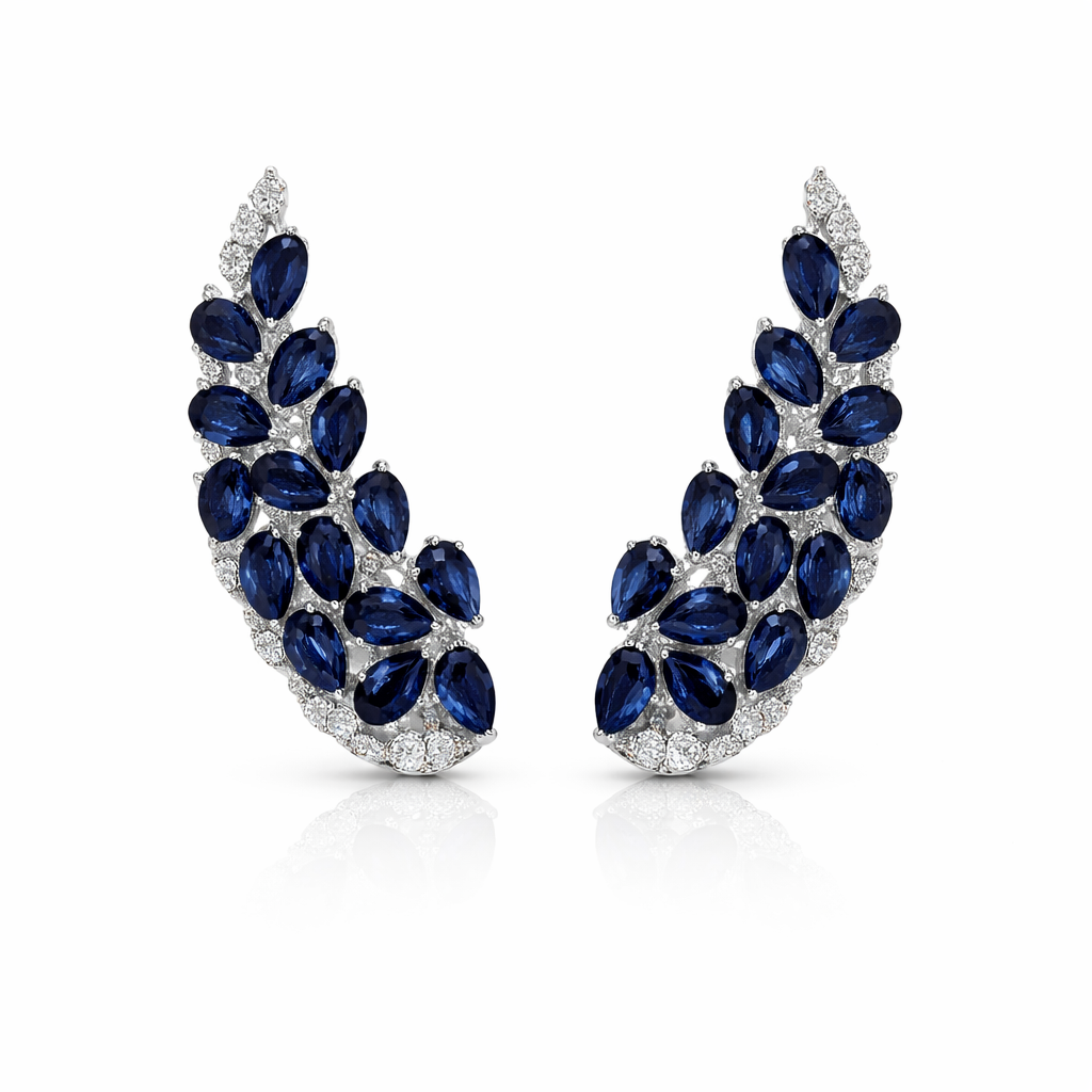 Marbella Sapphire Crawler Earrings