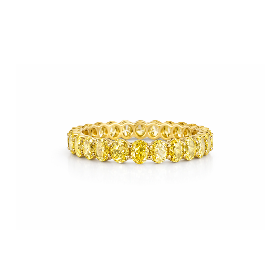 Moon Yellow Diamonds Eternity Ring