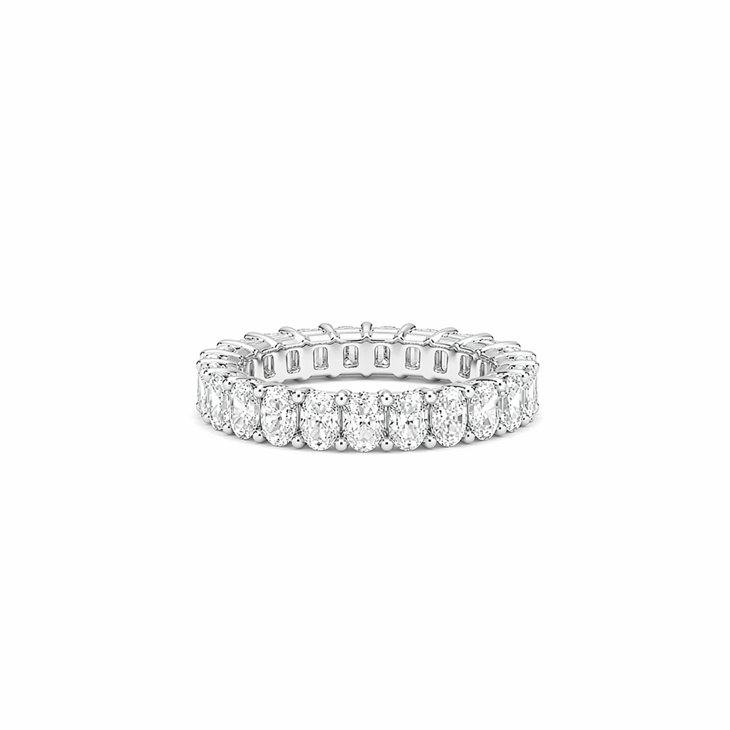 Oval Diamonds Eternity Band