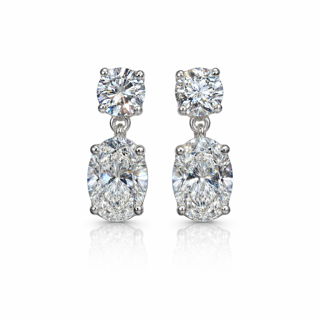Serafina Oval Diamond Earrings