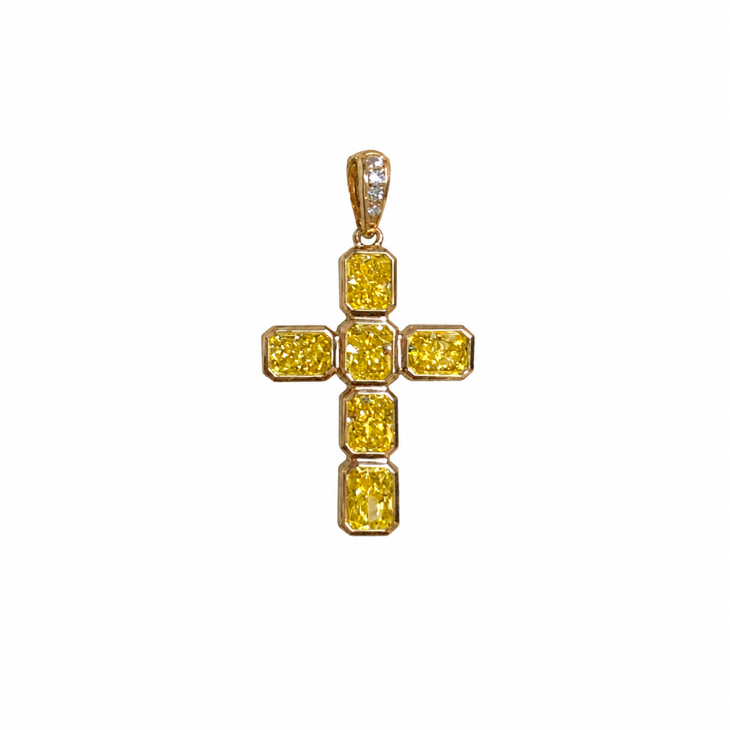 Small Signature Basilica Cross Pendant