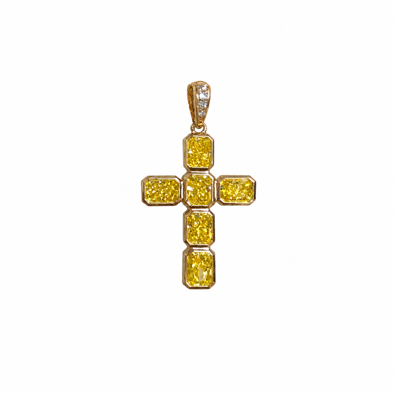 Small Signature Basilica Cross Pendant