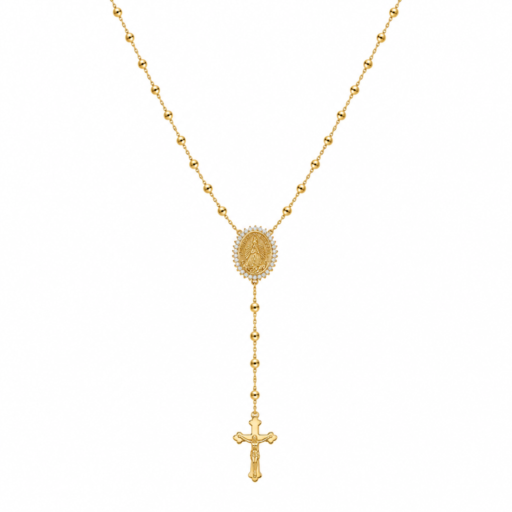 Venerdi Gold Ball and Halo Rosary