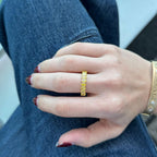 Moon Yellow Diamonds Eternity Ring